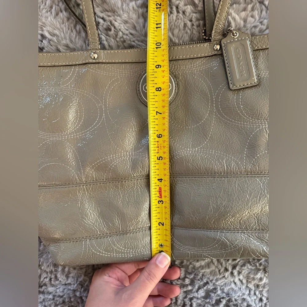 COACH Y2K Grey Leather Tote